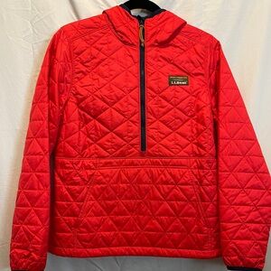 L.L. Bean Red Half Zip Jacket